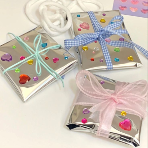 Série Simple Daily Flower Cœur Étoile Papier D'Emballage Acrylique Autocollants Strass h5 Image8
