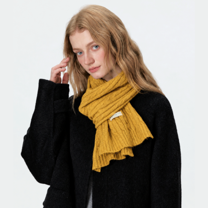 Écharpes D'Hiver Décontractées En Laine Et Polyester Tissées, Couleur Unie, De La Série Simple Image5