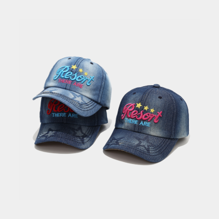 Casquette De Baseball Décontractée En Coton À Lettres Et Étoiles Multicolores, Série Simple 2