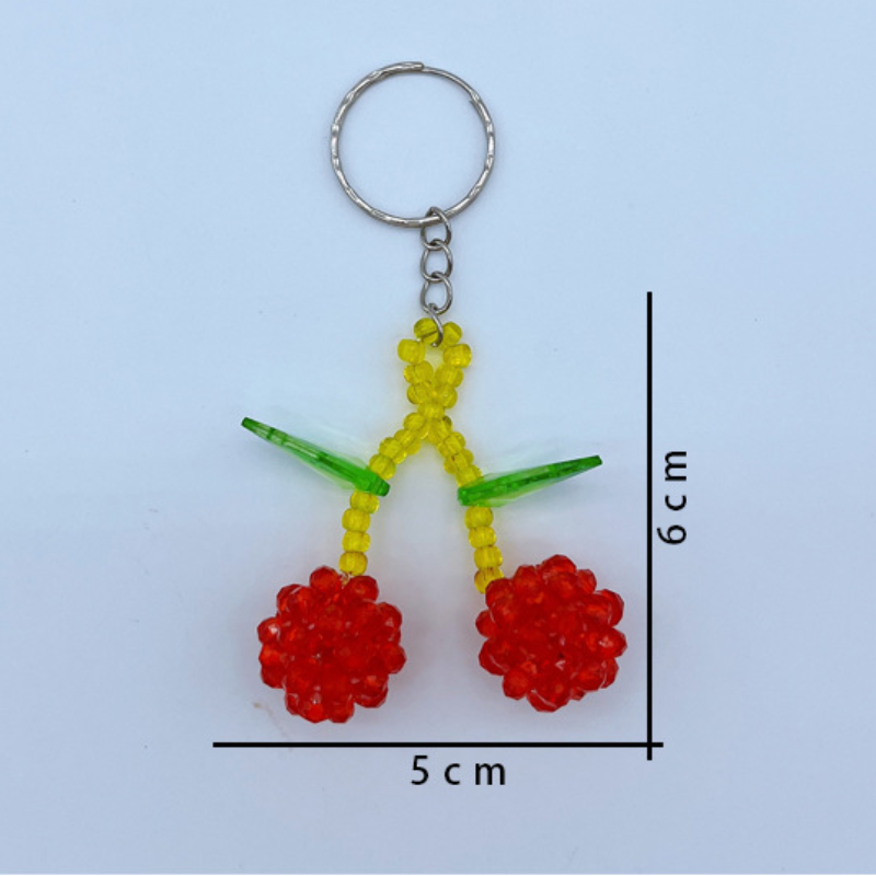 Porte-Clés Simple Series Daily Beads En Alliage De Cerise Aux Couleurs Assorties h5Image8