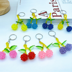 Porte-Clés Simple Series Daily Beads En Alliage De Cerise Aux Couleurs Assorties h5 Image6