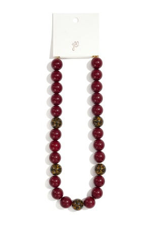 Colliers De Perles Acryliques À Imprimé Léopard, Collection Simple Daily Simple, Bijoux Pour Femmes h5 Image3