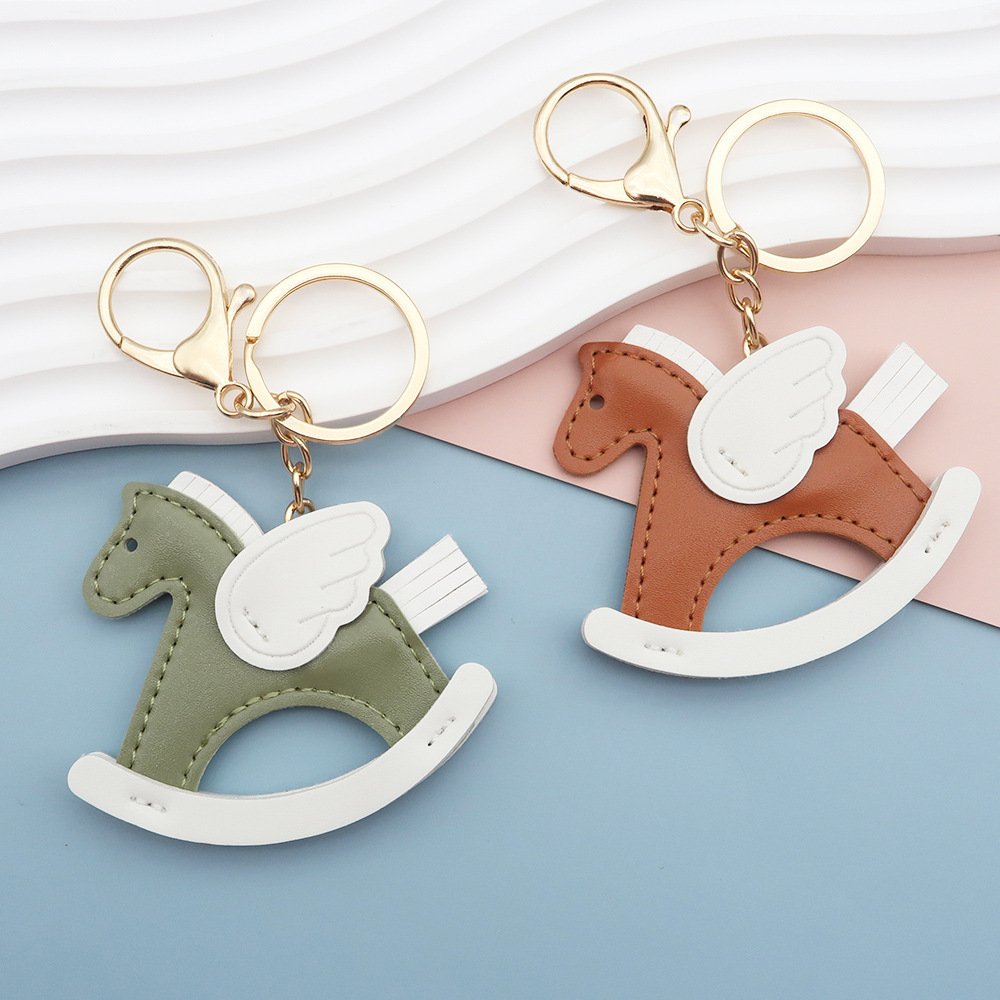 Porte-Clés En Pu À Ailes Multicolores, Motif Animal Décontracté, Collection Simple Series Image2