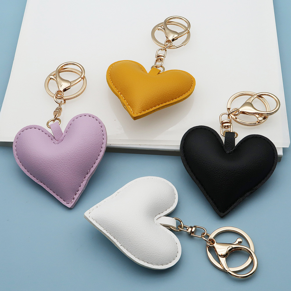 Porte-Clés Simple Series Daily Heart Couleur Unie Pu h5Image4