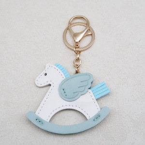 Porte-Clés En Pu À Ailes Multicolores, Motif Animal Décontracté, Collection Simple Series h5 