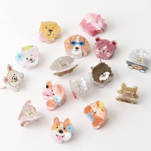 Série Simple, Animaux Mignons De Dessin Animé, Griffes En Acétate Pour Cheveux h5 Image4
