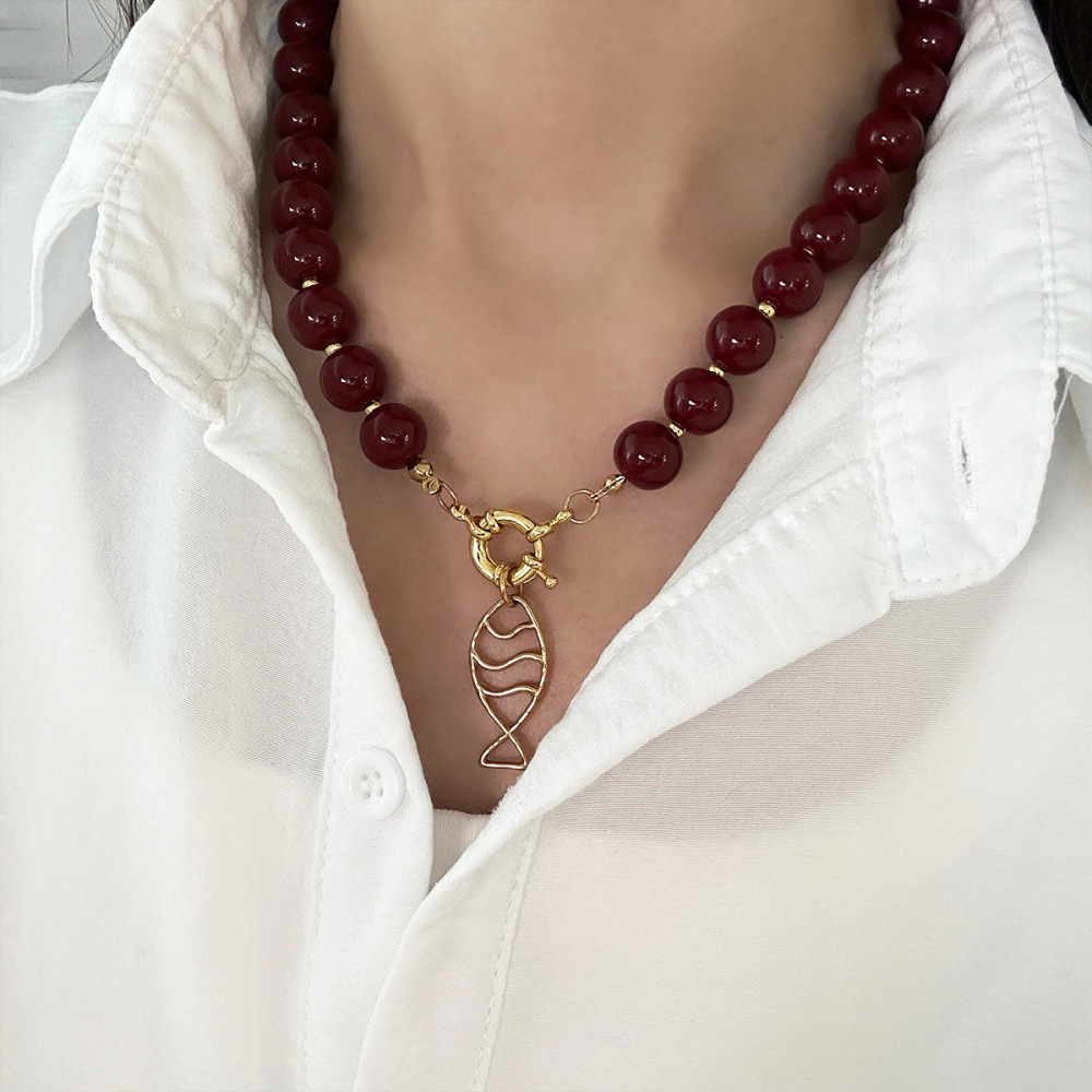 Colliers De Perles Simples En Pierres Naturelles Pour Femmes Image2