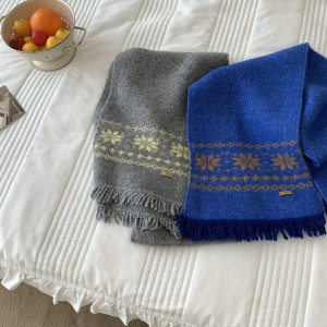 Écharpes D'Hiver Ethniques Bohèmes À Fleurs Et Pompons, En Laine Et Polyester Mélangés, Coloris Assortis. h5 Image2
