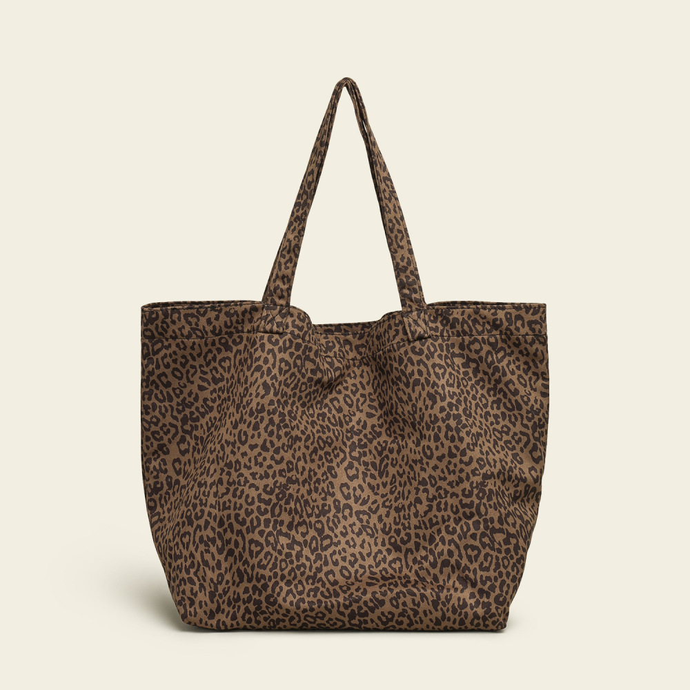 Sacs À Bandoulière Carrés Pour Femmes En Toile Imprimée Léopard, Style Décontracté Image2