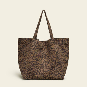 Sacs À Bandoulière Carrés Pour Femmes En Toile Imprimée Léopard, Style Décontracté h5 Image2
