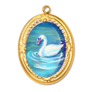 Pendentifs Pour Femmes, Collection Romantique, En Forme De Cœur, D'Animal Et De Géométrie, En Acier Inoxydable Étanche, Couleur Or. h5 Image3