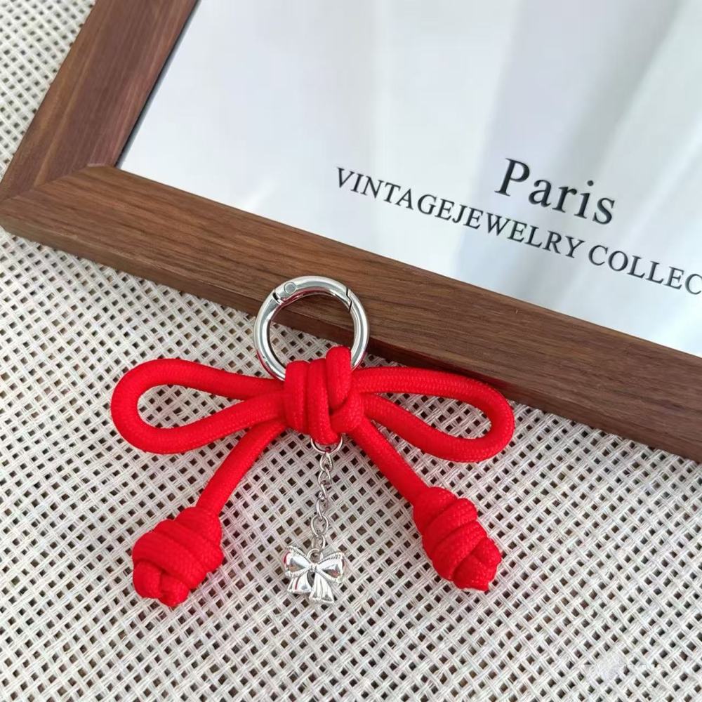 Porte-Clés En Polyester Multicolore À Nœud Papillon Décontracté, Collection Simple Series 