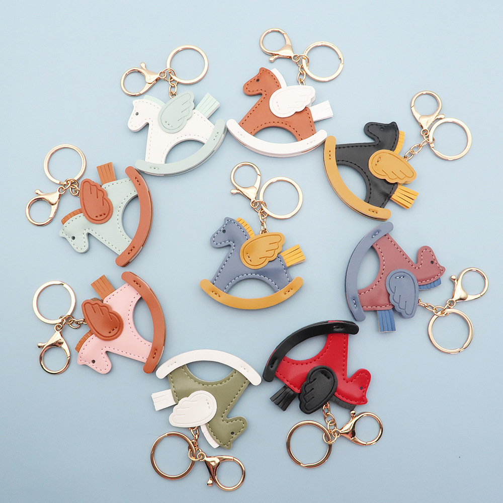 Porte-Clés En Pu À Ailes Multicolores, Motif Animal Décontracté, Collection Simple Series Image3