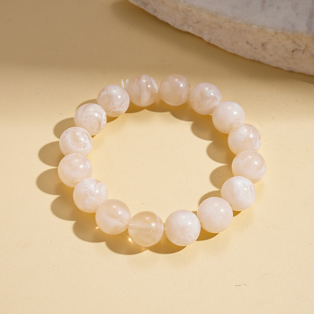 Bracelets De Perles Rétro Simples En Acrylique À Dégradé De Couleurs Pour Femmes 