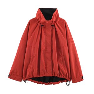 Vestes Et Manteaux Décontractés Unis À Volants Et Coupe Ample h5