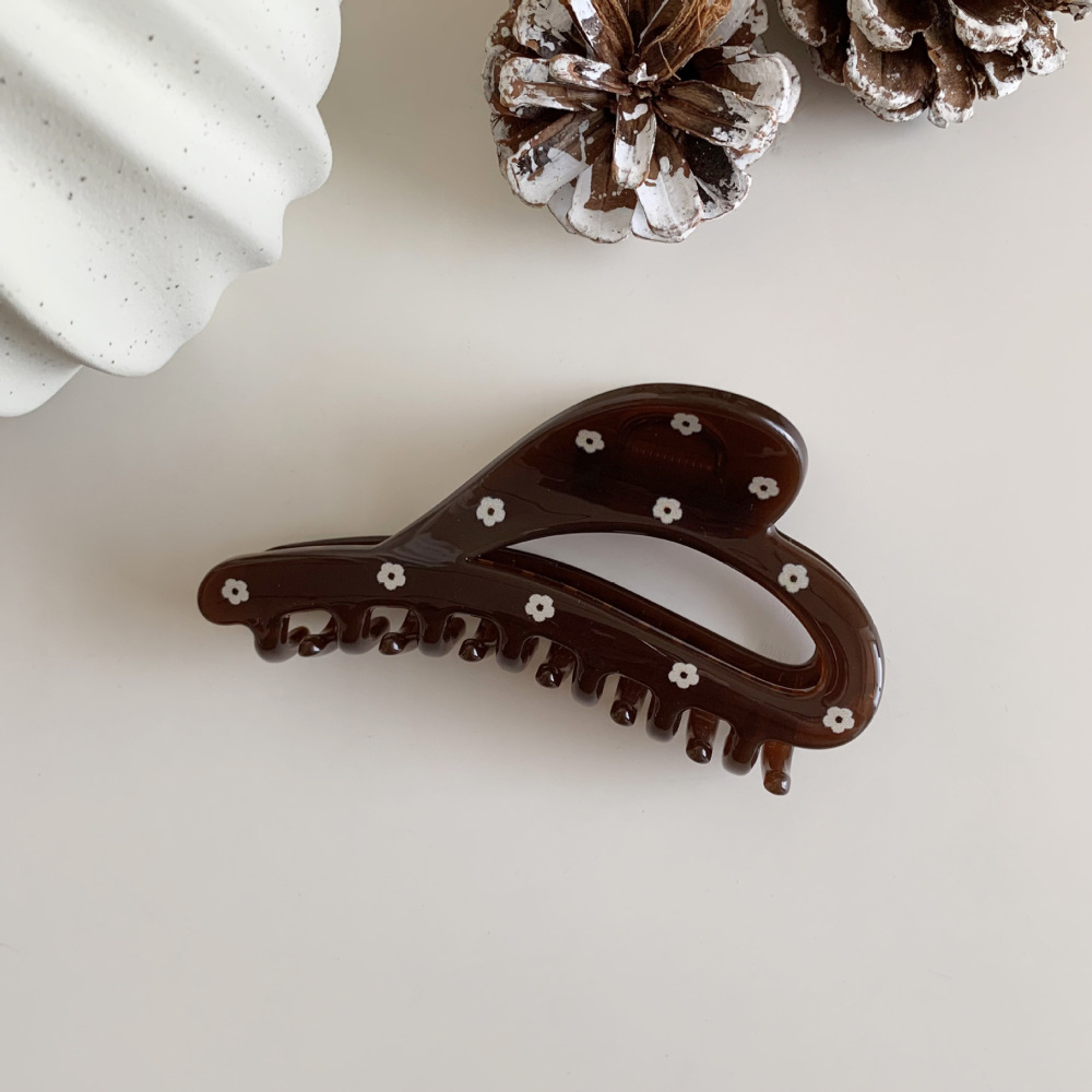 Simple Series Daily Flower Heart Solid Color Pc Hair Claws