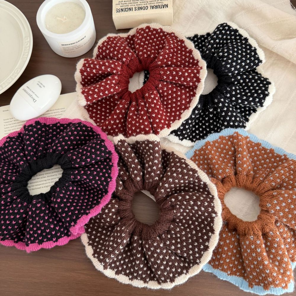 Chouchous En Polyester Tissé, Coloris Assortis, Style Ethnique Décontracté, Motif Cœur. Image3