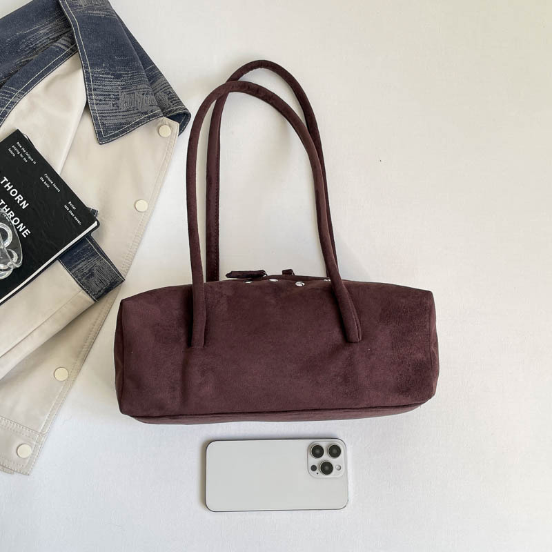 Sacs Bandoulière Femme Style Décontracté En Daim Uni À Rivets Et Clous Image4
