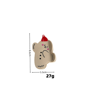 Pinces À Cheveux En Acétate, Motif Dessin Animé Mignon, Série Simple, Noël h5 Image6