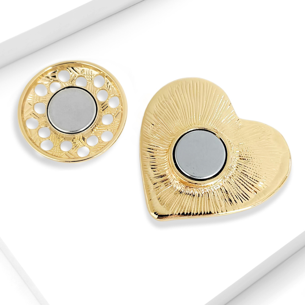 Broches En Alliage De Couleurs Mélangées, Collection Simple Series Daily Heart Image3