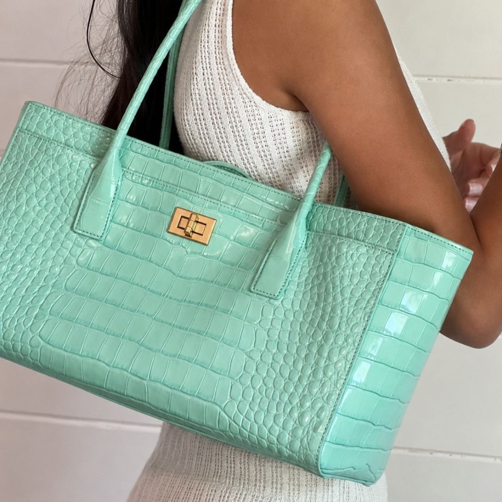 Sacs À Main Carrés Pour Femmes, Style Parisien Chic, Avec Détails Métalliques Et Imprimé Animal Uni En Pu. Image3
