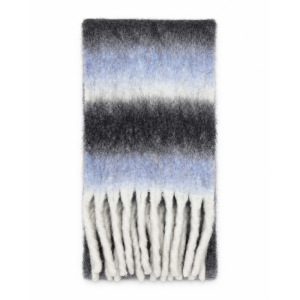 Écharpes D'Hiver En Laine Et Polyester Mélangés, Rayures Décontractées, Pompons, Coloris Assortis, Collection Simple h5 