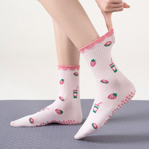 Chaussettes Mi-Mollet Pour Femmes, Style Sport, À Imprimé Cœur Intégral, Couleur Unie, Rebondissant h5 Image4