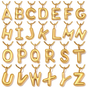 Pendentifs Femme Étanches En Acier Inoxydable, Collection Simple Series Diy, Avec Lettres h5 Image4