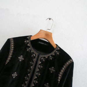 Vestes Et Manteaux Droits Brodés À Imprimé Étoilé Rétro h5 Image3