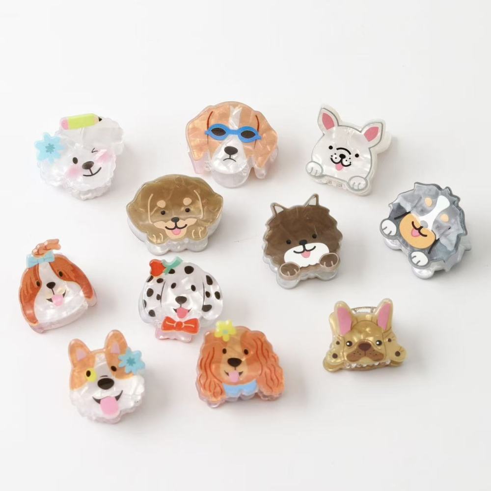 Série Simple, Animaux Mignons De Dessin Animé, Griffes En Acétate Pour Cheveux h5Image3