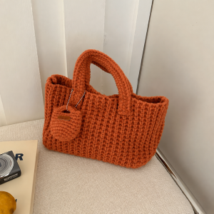 Sacs À Main Carrés Pour Femmes, Style Décontracté, Couleur Unie, En Polyester Tissé h5 