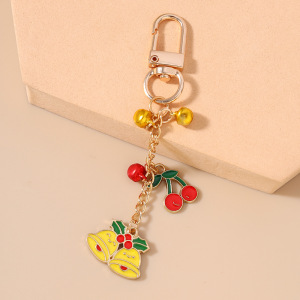 Porte-Clés Ethnique Décontracté De Noël En Alliage Avec Cerises - Collection Noël h5 Image2
