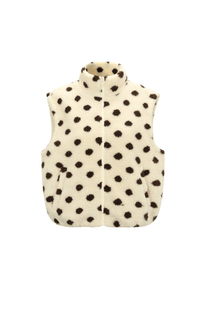 Gilets Décontractés À Pois, Coupe Ajustée, En Fibre De Polyester (Polyester) h5 