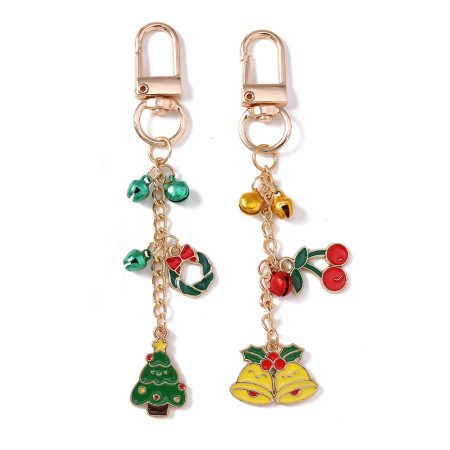 Porte-Clés Ethnique Décontracté De Noël En Alliage Avec Cerises - Collection Noël