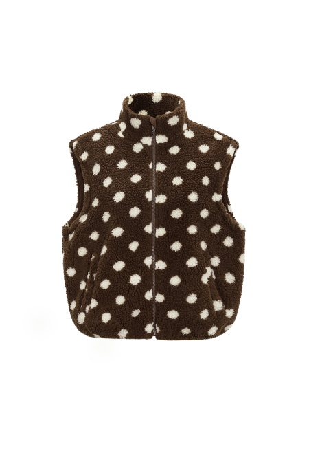 Gilets Décontractés À Pois, Coupe Ajustée, En Fibre De Polyester (Polyester) 2