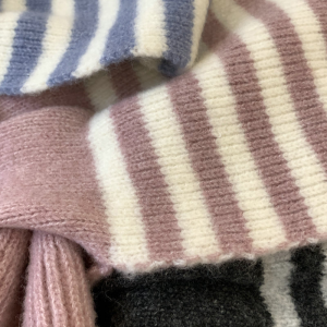 Écharpes D'Hiver En Laine Et Polyester À Rayures Décontractées De La Série Simple h5 Image5