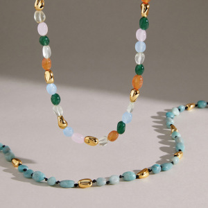 Colliers De Perles Pour Femmes, En Pierres Naturelles Couleur Or h5 Image3