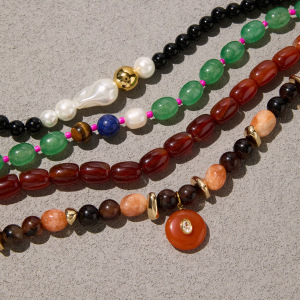 Colliers De Perles Pour Femmes, Collection Classique, Pierres Naturelles, Couleur Or h5 Image5