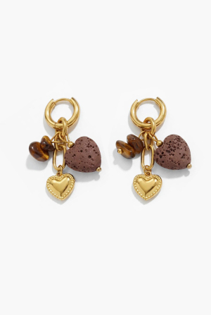Boucles D'Oreilles En Perles D'Acier Inoxydable En Forme De Cœur, Collection Daily Simple, Bijoux Pour Femmes h5