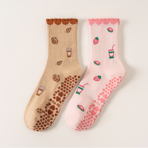 Chaussettes Mi-Mollet Pour Femmes, Style Sport, À Imprimé Cœur Intégral, Couleur Unie, Rebondissant h5 Image3