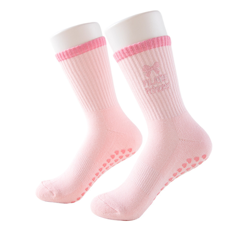 Chaussettes Mi-Mollet Pour Femmes, Style Sport, Lettres Colorées Et Cœur, À Rebond Intense Image6