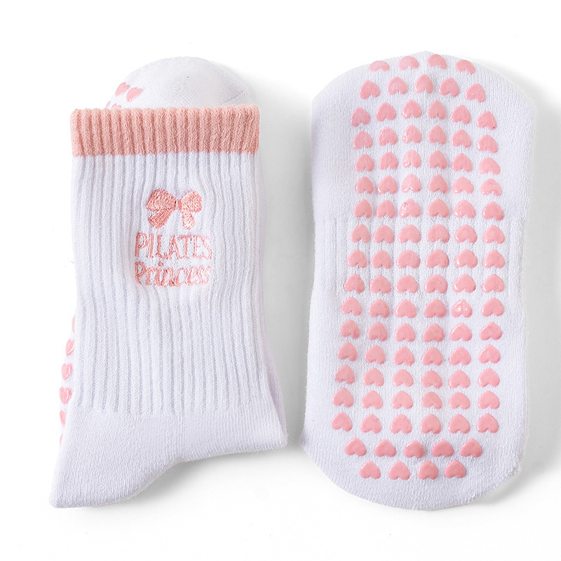 Chaussettes Mi-Mollet Pour Femmes, Style Sport, Lettres Colorées Et Cœur, À Rebond Intense Image5