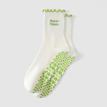 Chaussettes Mi-Mollet Pour Femmes, Style Sport, Lettres Colorées Et Cœur, À Rebond Intense