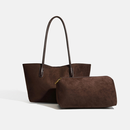 Sacs Cabas Pour Femmes En Daim Uni, Style Parisien Chic