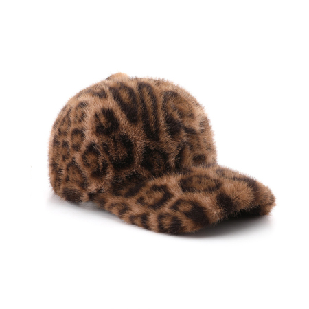 Casquette De Baseball Décontractée Pour Femme En Peluche À Imprimé Léopard 2