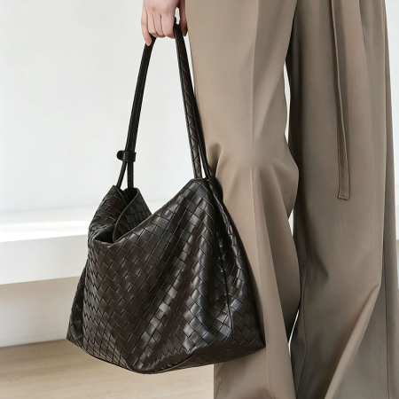 Sacs À Bandoulière Femme En Pu Tissé Uni Style Bureau 2