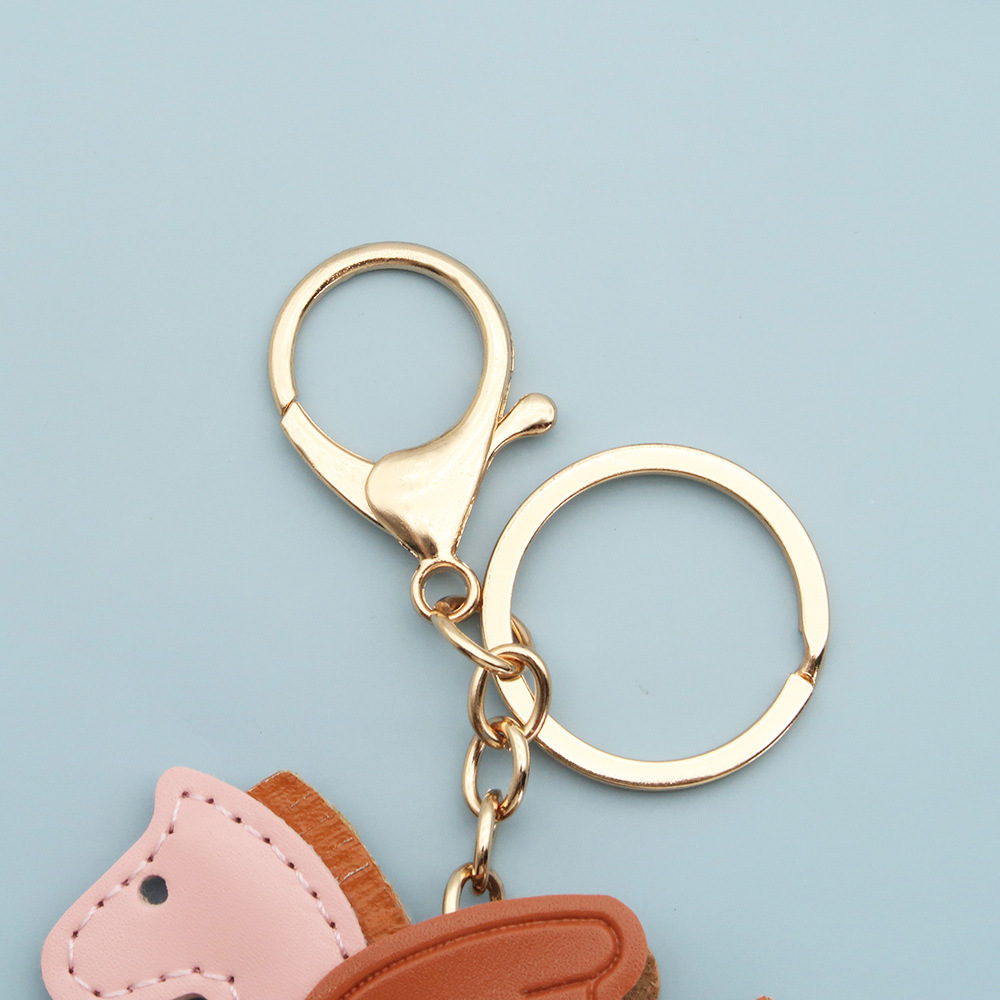 Porte-Clés En Pu À Ailes Multicolores, Motif Animal Décontracté, Collection Simple Series Image5