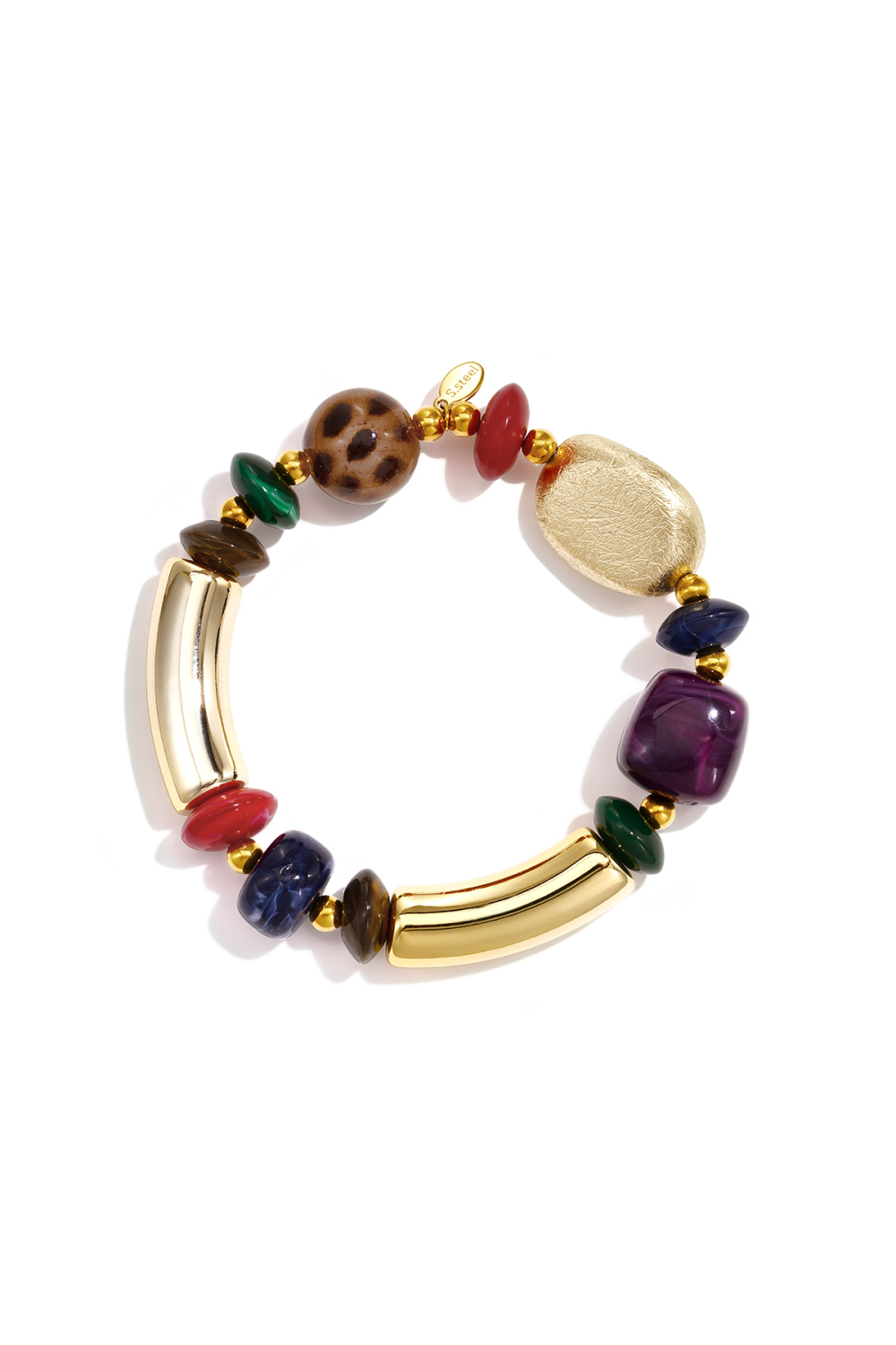 Bracelets En Perles Acryliques, Forme Irrégulière, Collection Décontractée Et Simple Pour Femmes 