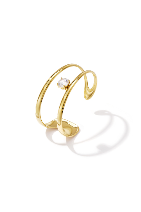 Bracelet Manchette En Acier Inoxydable, Forme Irrégulière, Collection Simple Daily Simple, Bijoux Pour Femmes