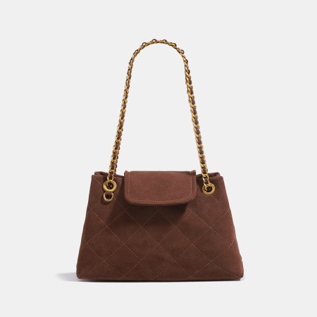 Sacs À Bandoulière Carrés Pour Femmes, Style Décontracté, Matelassés, En Daim Uni
